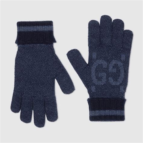 Gucci Guantes de jacquard de cashmere con GG